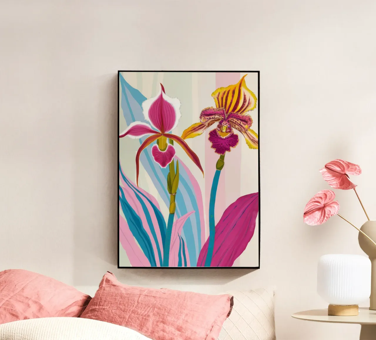 Orchidee Elegantie Bloei acryl van Haven Mirage