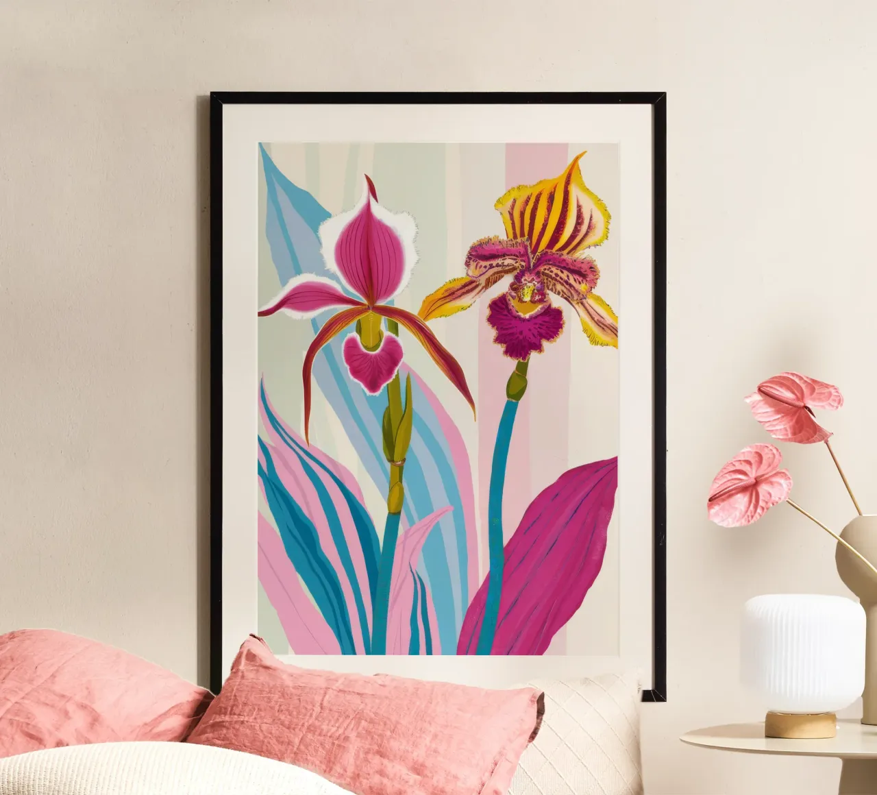Orchidea Elegance Bloom poster da Haven Mirage