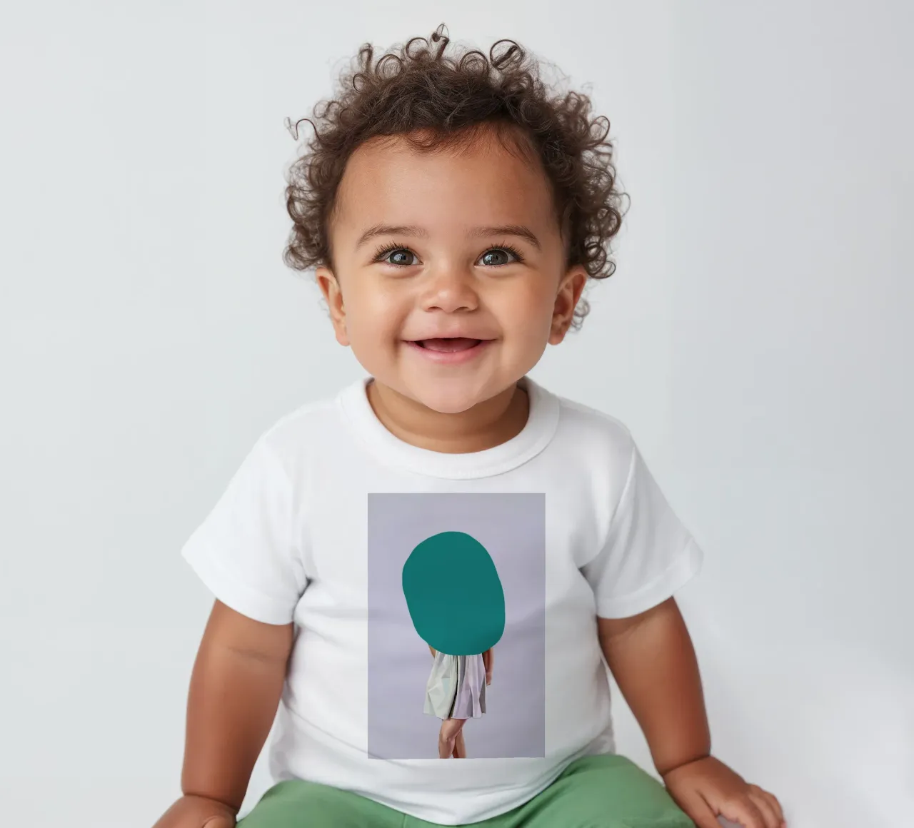 Turquoise baby t-shirt by Tapio Mömmö