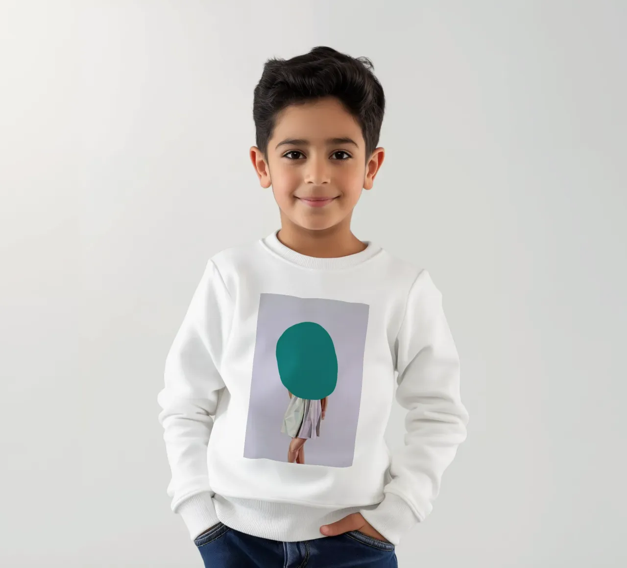 Turquoise kids sweatshirt by Tapio Mömmö