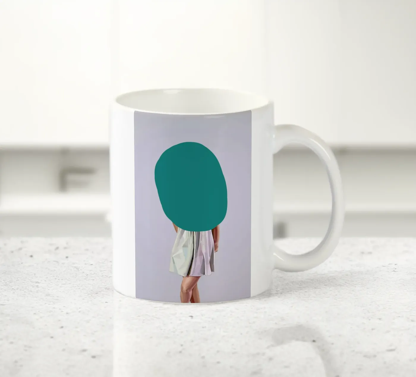 Turquoise ceramic mug by Tapio Mömmö