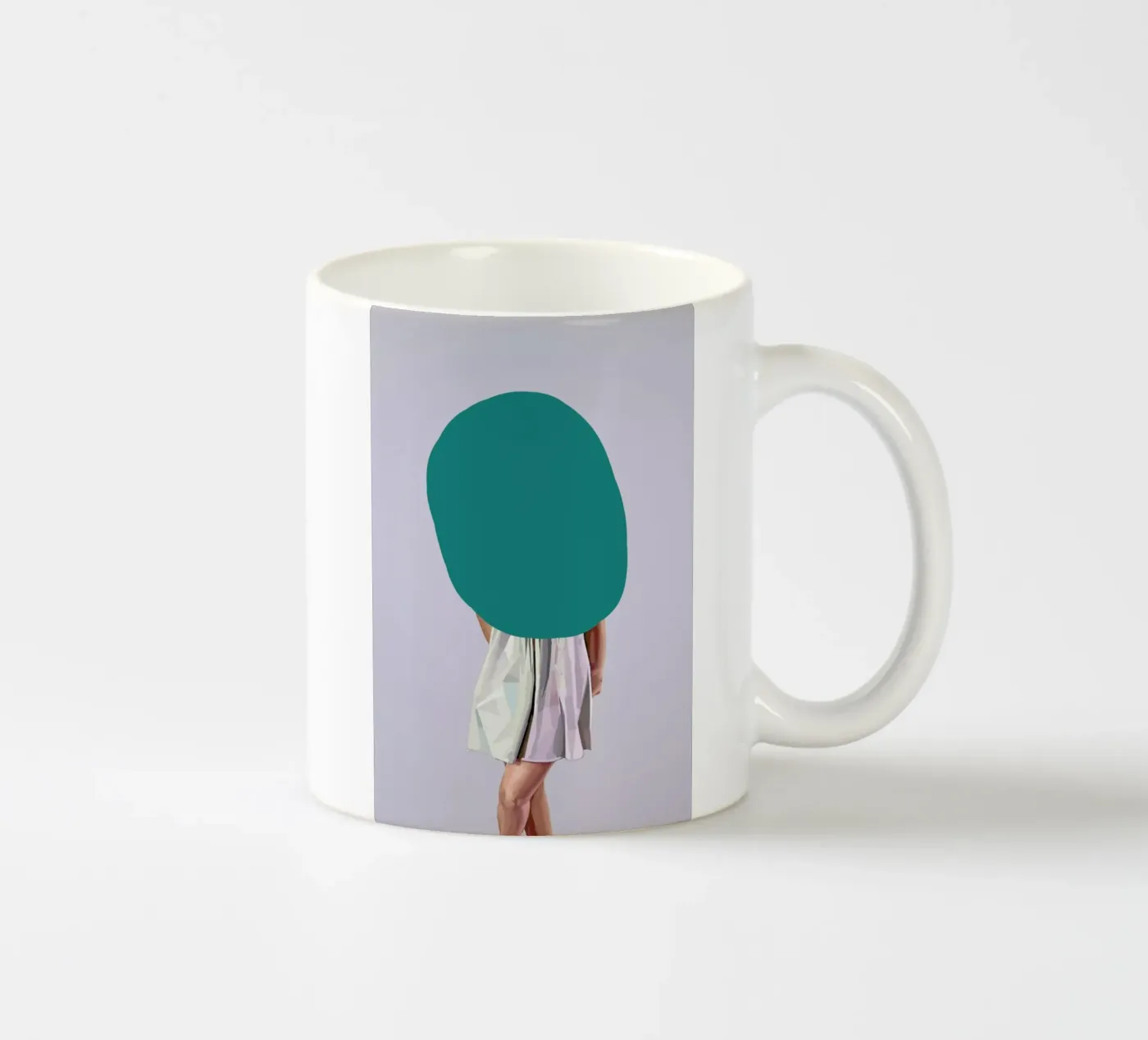 Turquoise ceramic mug by Tapio Mömmö