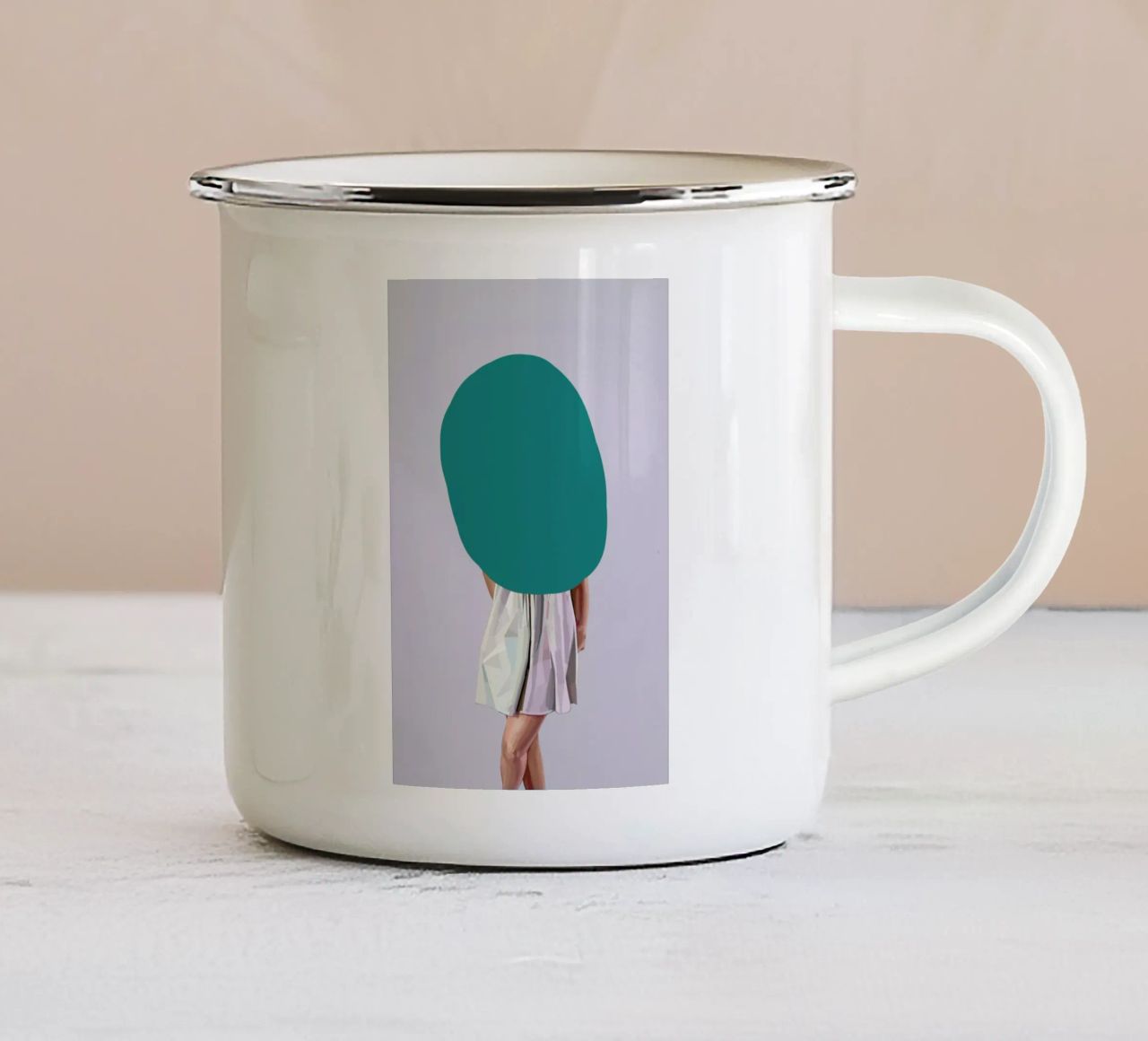 Turquoise tazza in smalto da Tapio Mömmö