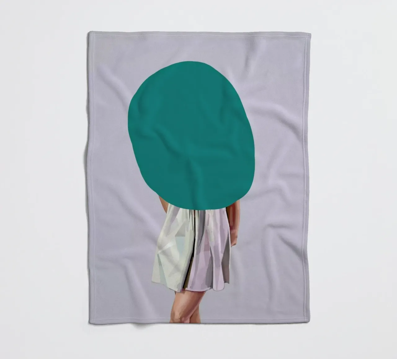 Turquoise fleece blanket by Tapio Mömmö