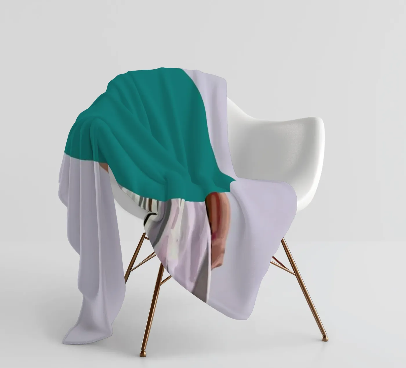 Turquoise Fleecedecke von Tapio Mömmö