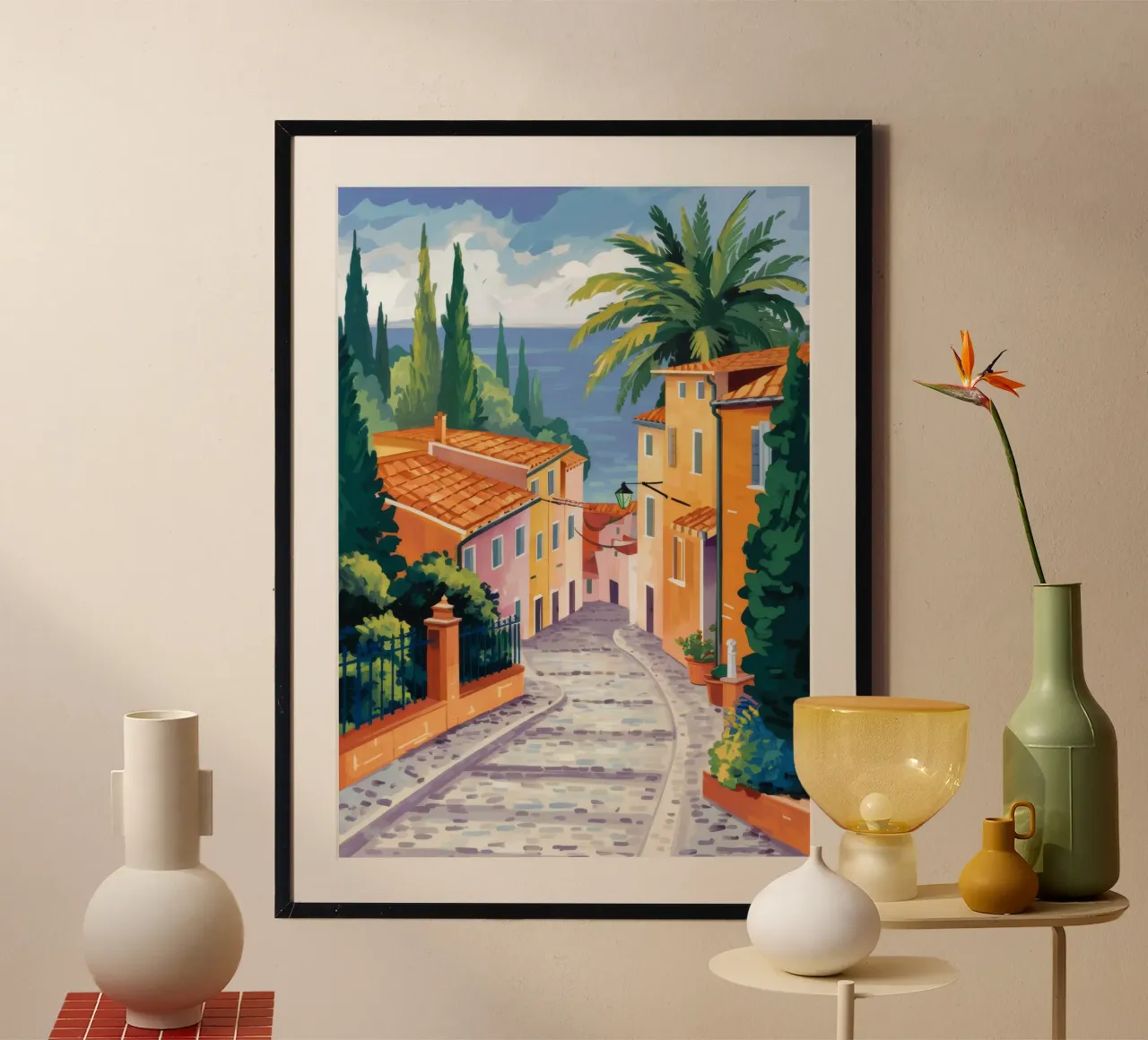 Vicolo delle foglie della città vecchia poster da Jasper Rune