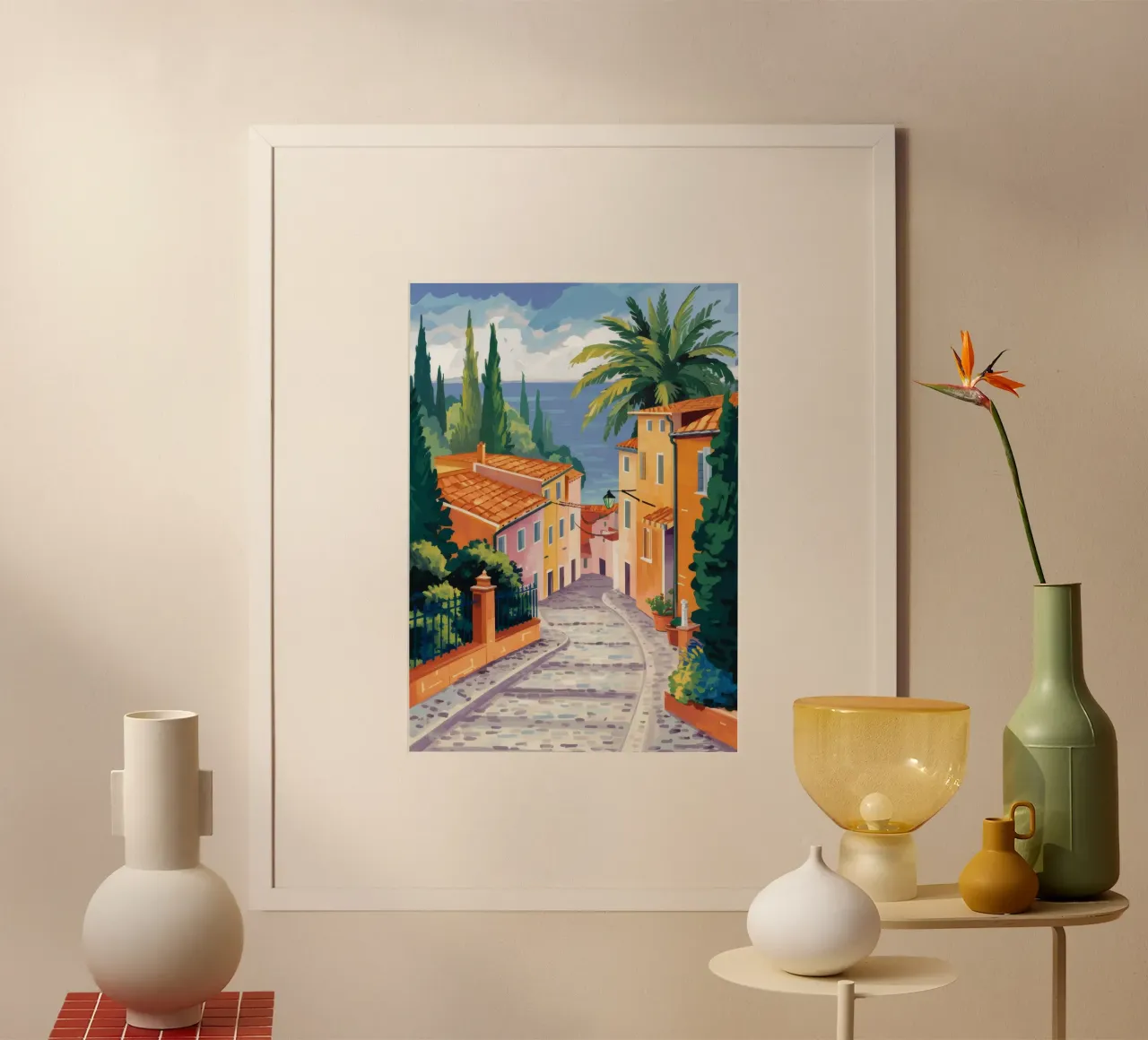 Vicolo delle foglie della città vecchia poster da Jasper Rune