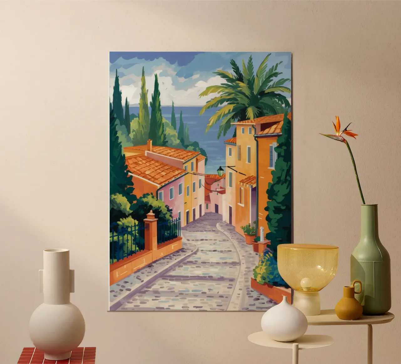 Vicolo delle foglie della città vecchia poster da Jasper Rune