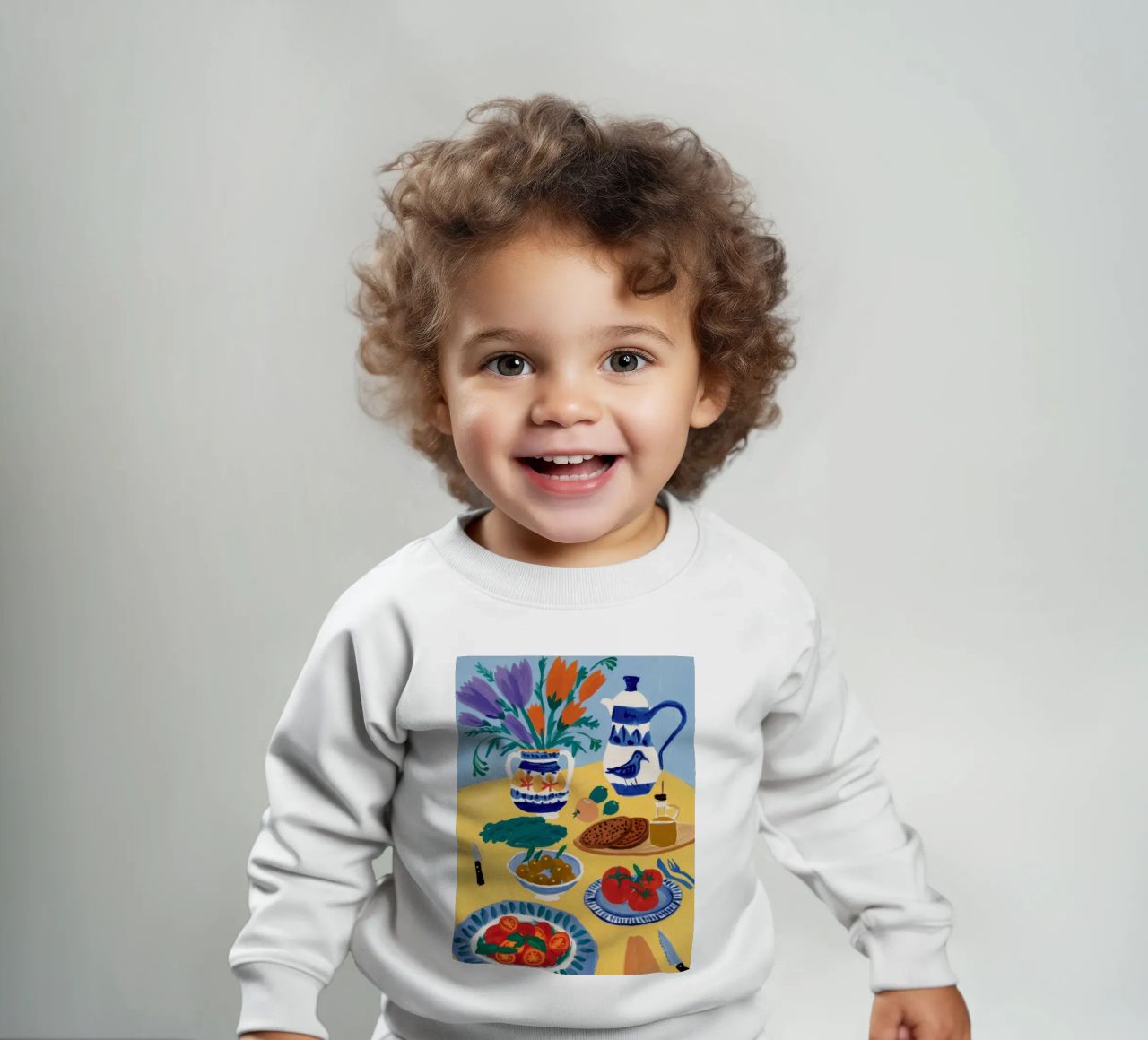 Colazione Bloom Table felpa neonato da Paez Harmony