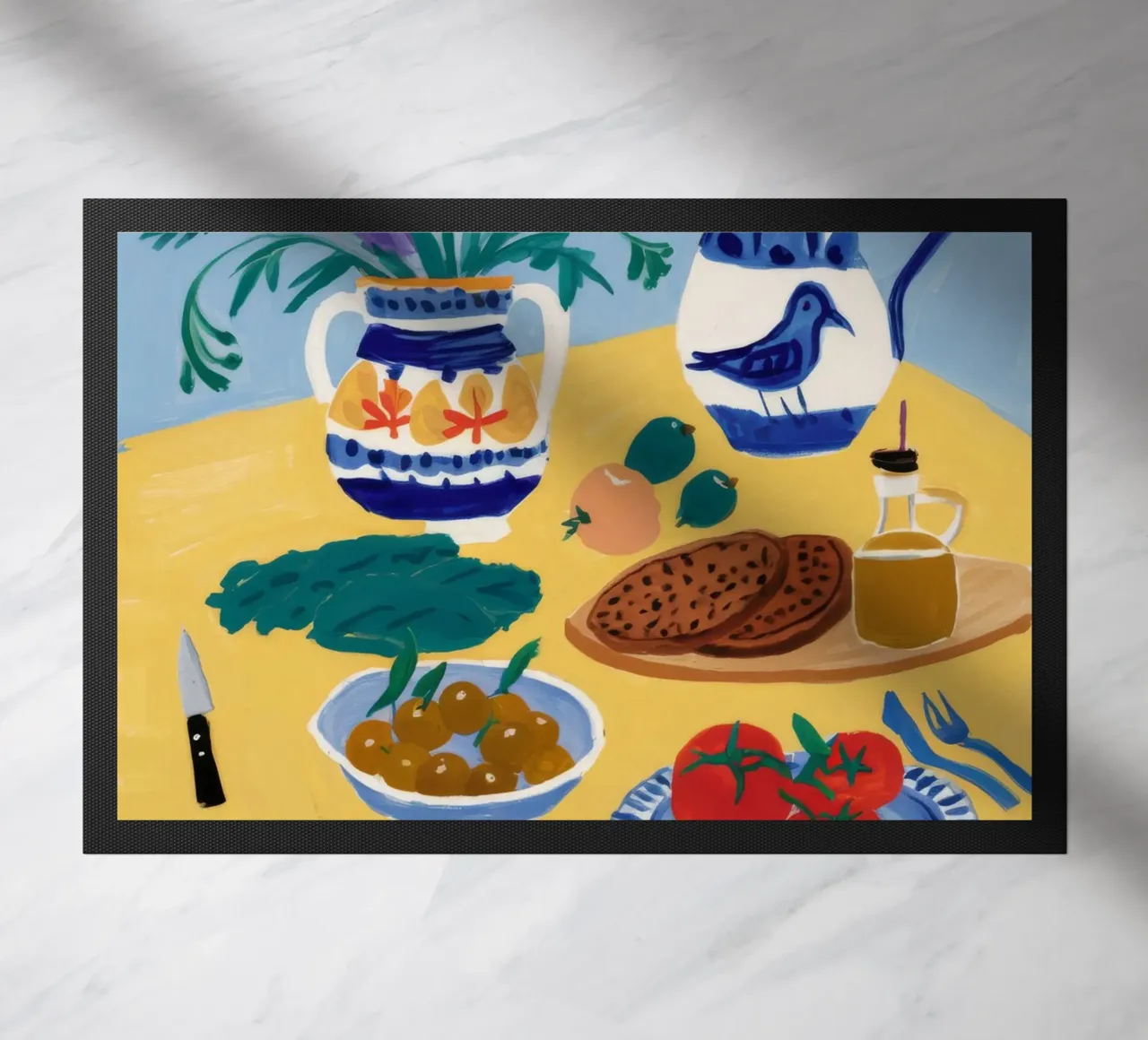 Breakfast Bloom Table doormat by Paez Harmony