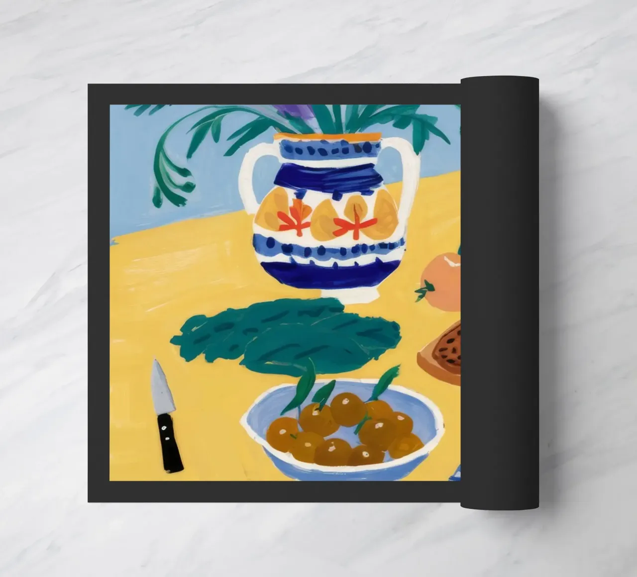 Breakfast Bloom Table doormat by Paez Harmony