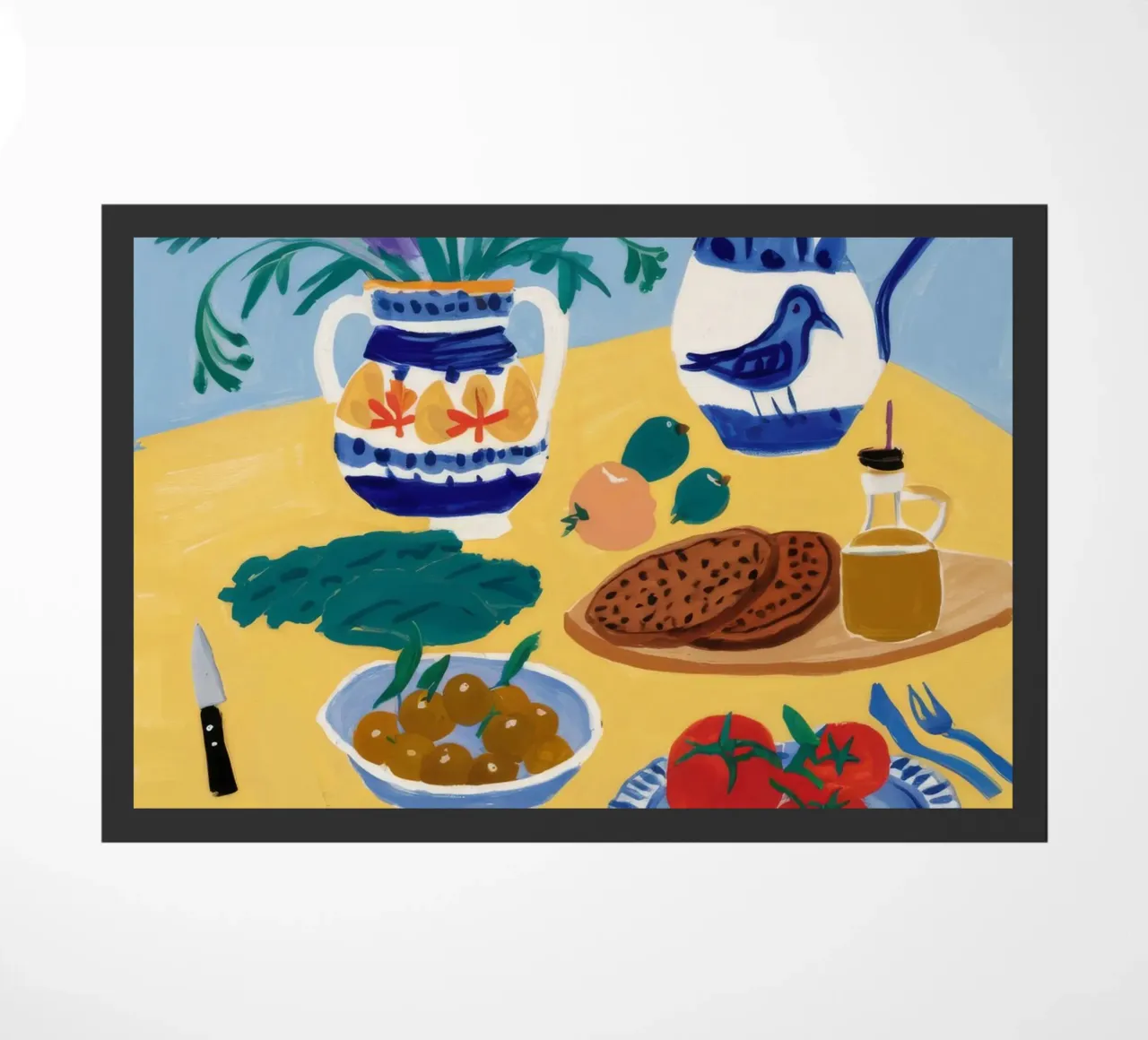 Breakfast Bloom Table doormat by Paez Harmony