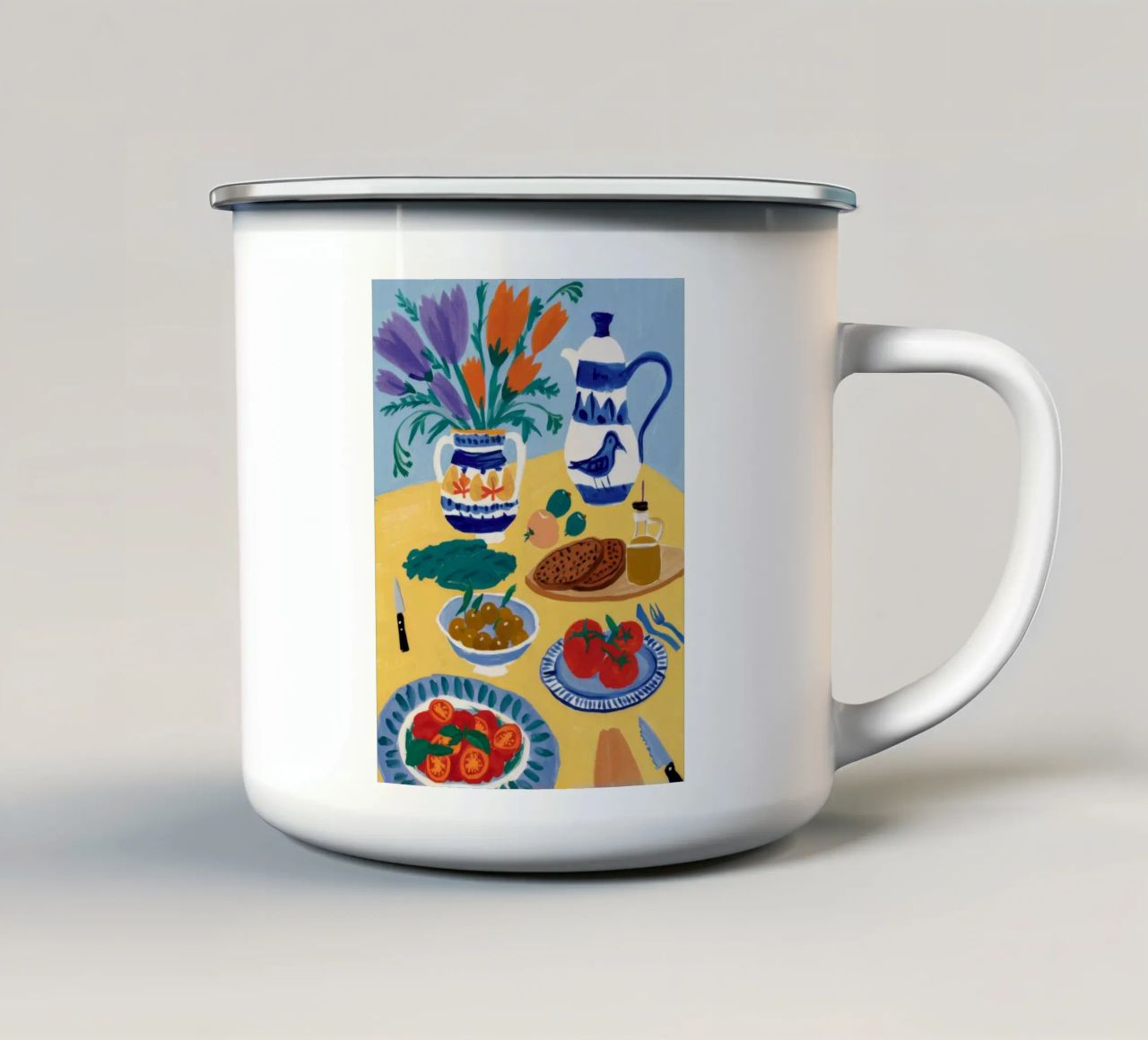 Colazione Bloom Table tazza in smalto da Paez Harmony