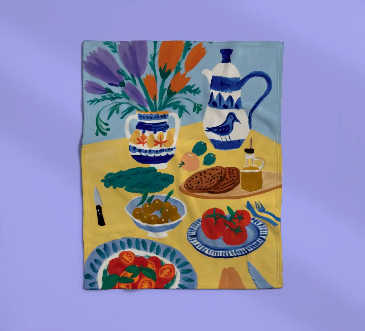 Colazione Bloom Table coperta in pile da Paez Harmony
