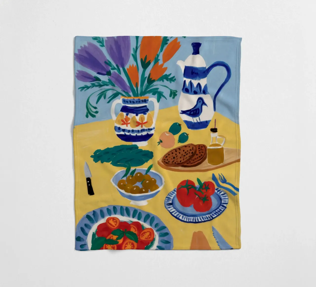 Colazione Bloom Table coperta in pile da Paez Harmony