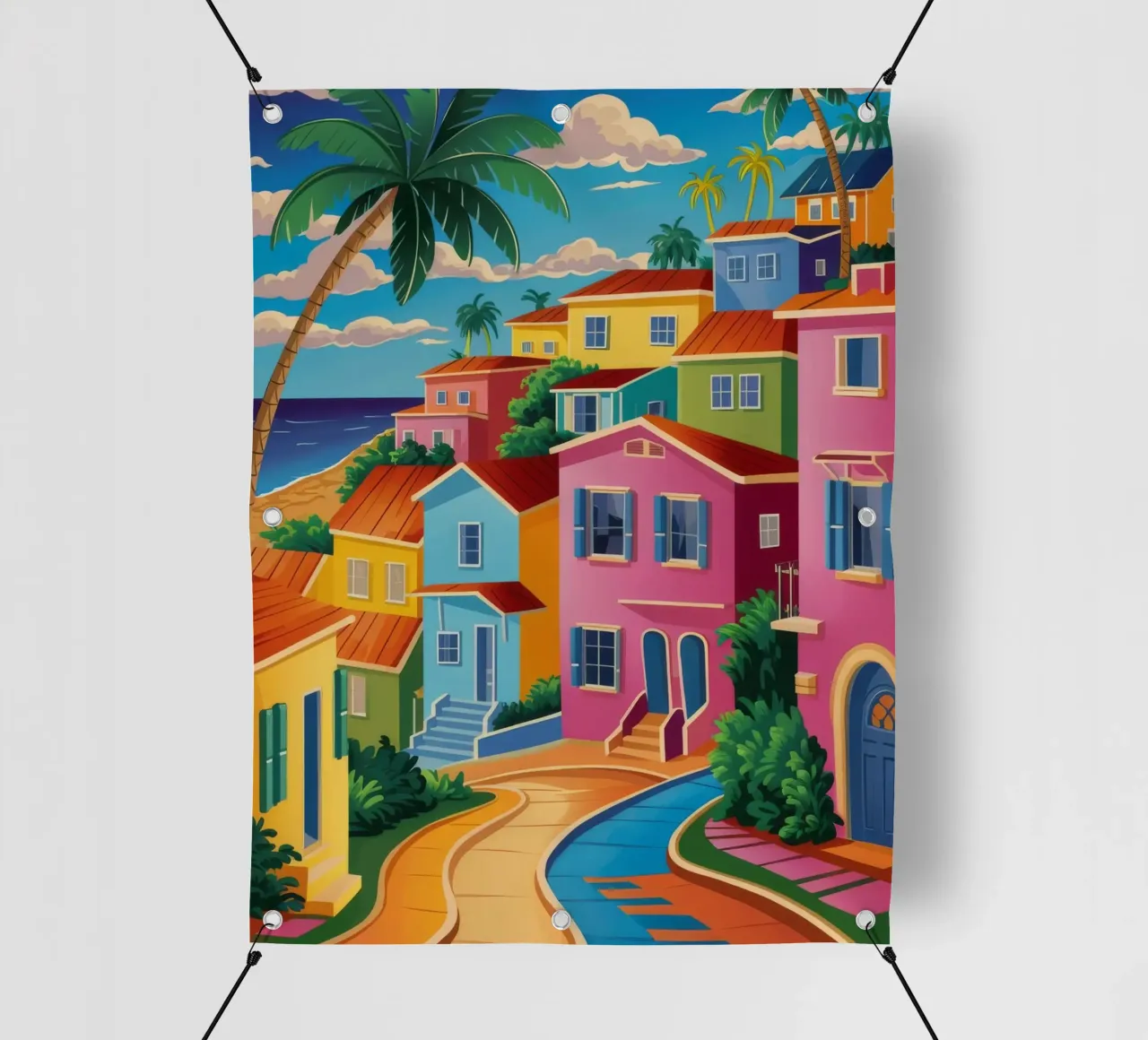 Strada tortuosa dei colori telo in pvc da Jasper Rune