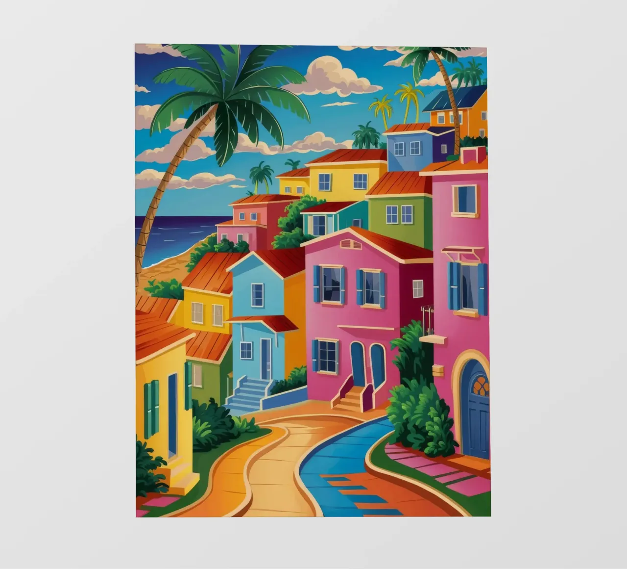 Strada tortuosa dei colori telo in pvc da Jasper Rune