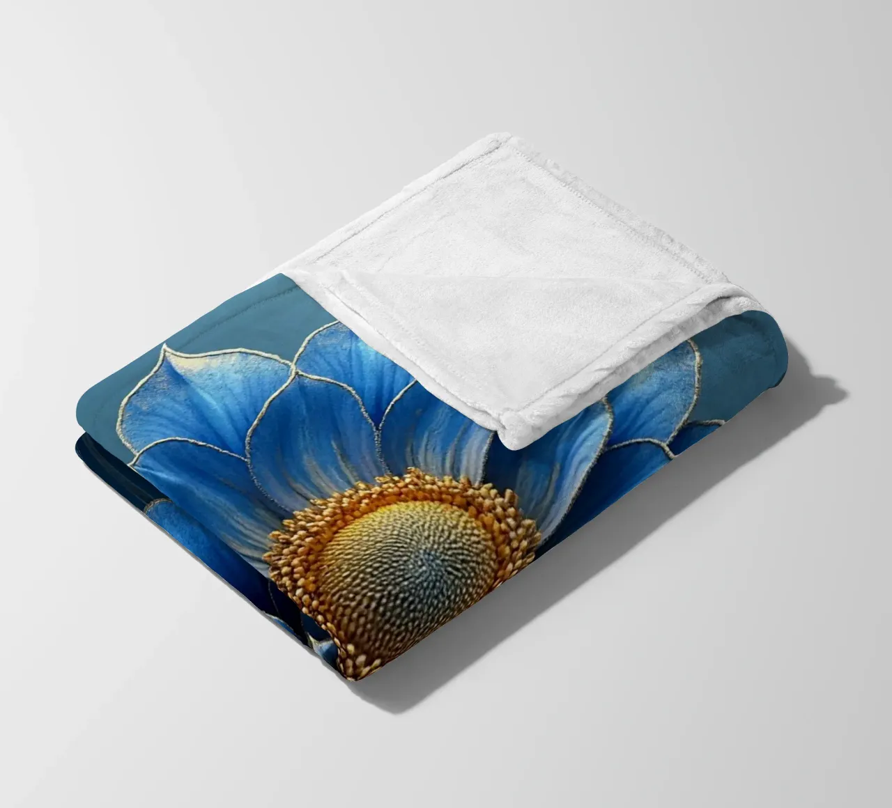 Accattivante sogno botanico blu notte e oro coperta in pile da Artistic-shop