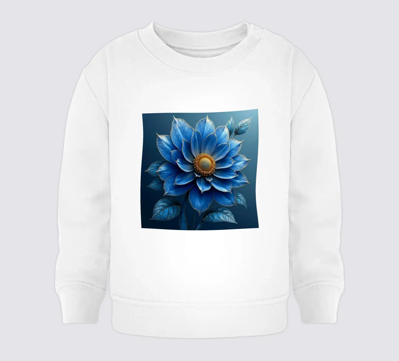 Accattivante sogno botanico blu notte e oro felpa neonato da Artistic-shop