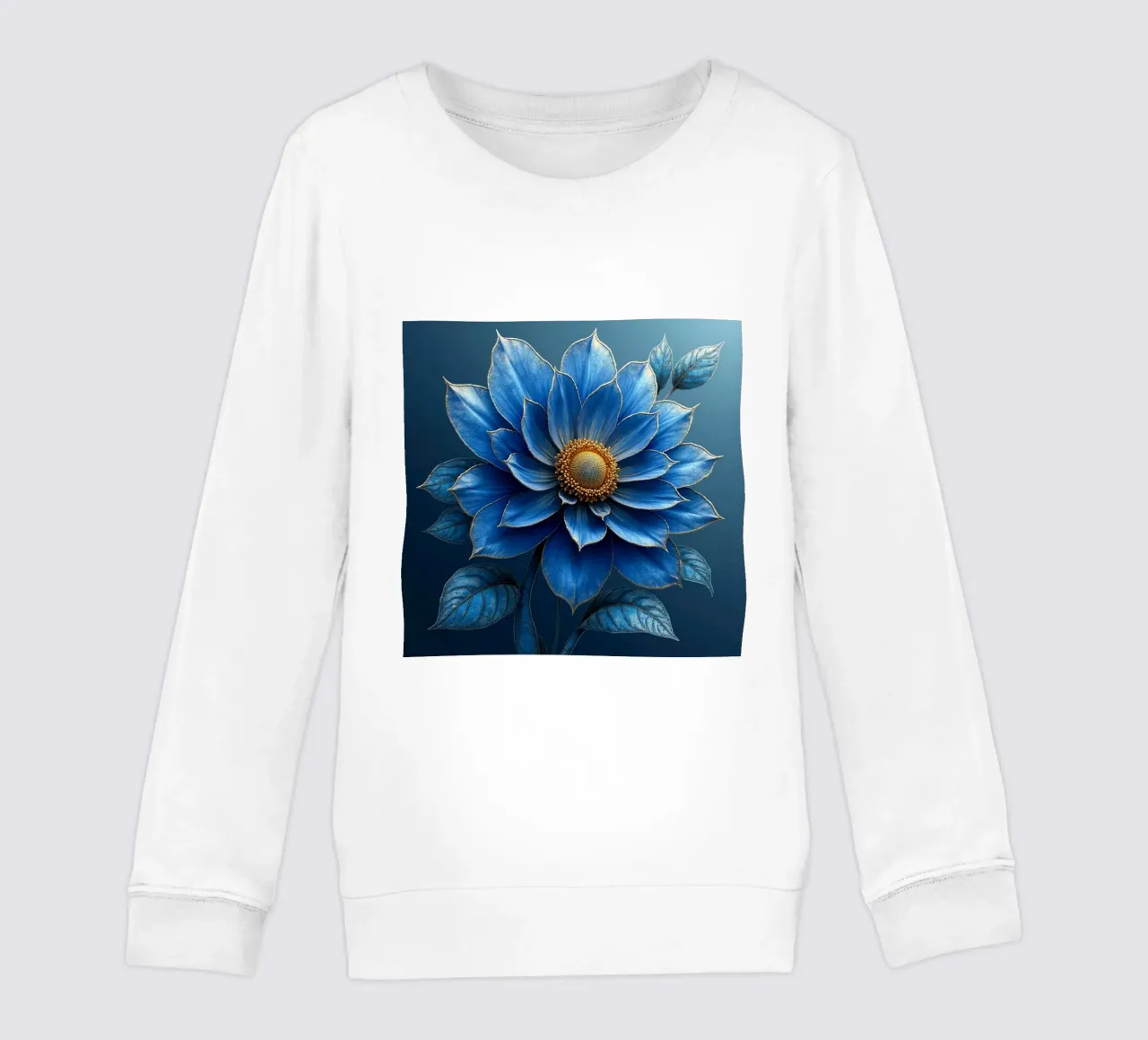 Accattivante sogno botanico blu notte e oro felpa bambino da Artistic-shop