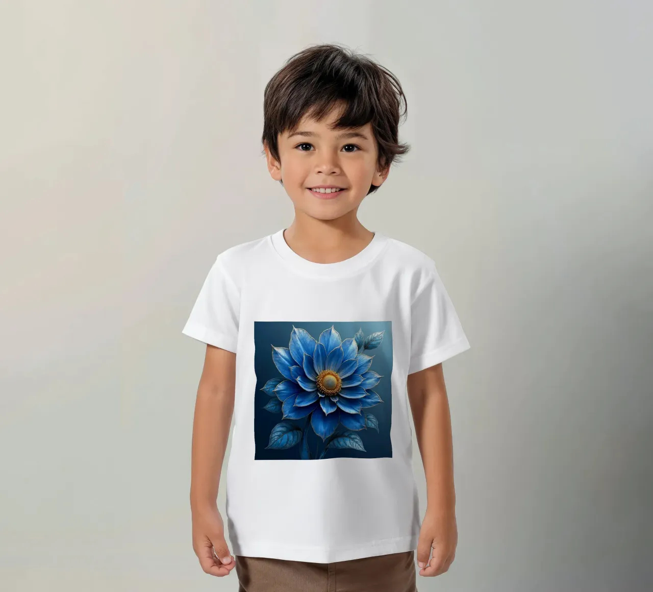 Accattivante sogno botanico blu notte e oro t-shirt bambini da Artistic-shop