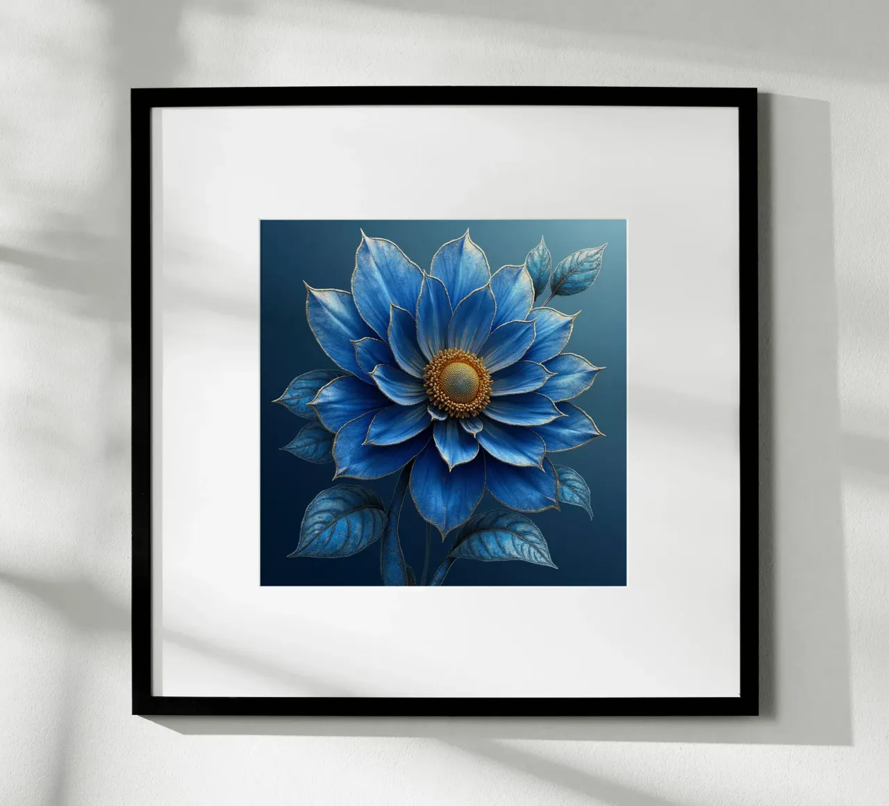 Accattivante sogno botanico blu notte e oro carta hahnemühle da Artistic-shop