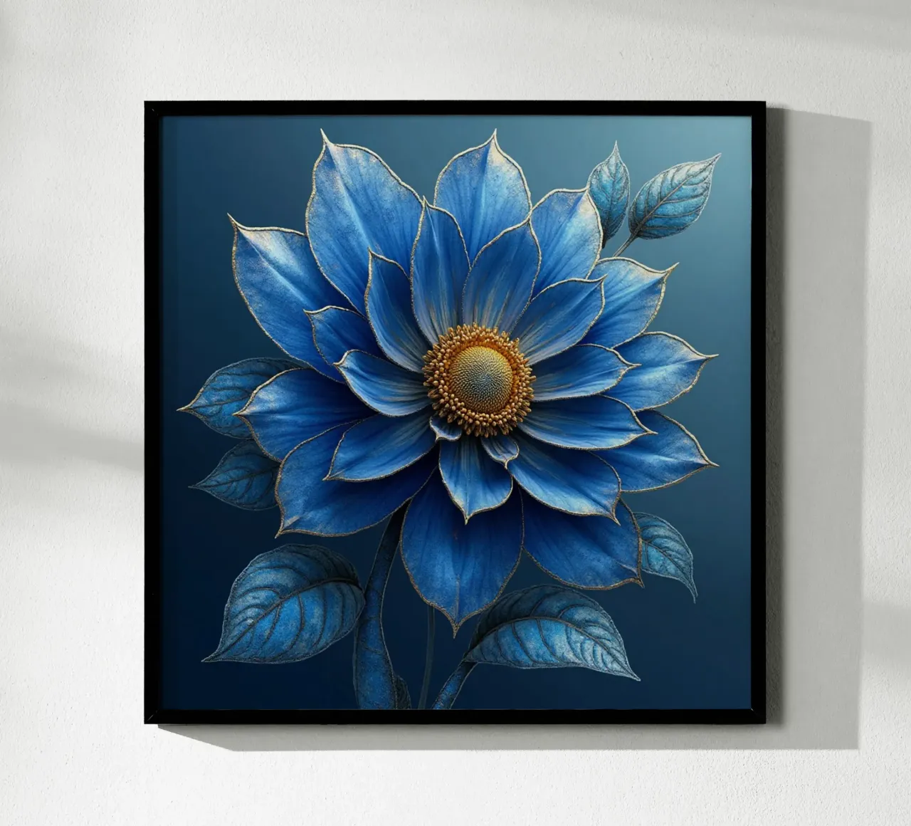 Accattivante sogno botanico blu notte e oro carta hahnemühle da Artistic-shop
