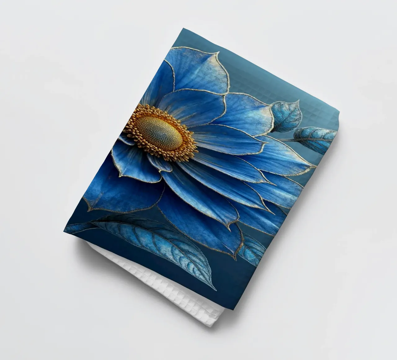 Accattivante sogno botanico blu notte e oro canovaccio da cucina da Artistic-shop