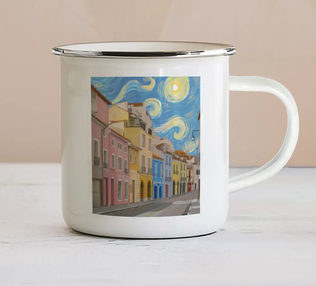 Via della Notte Stellata tazza in smalto da Haven Mirage