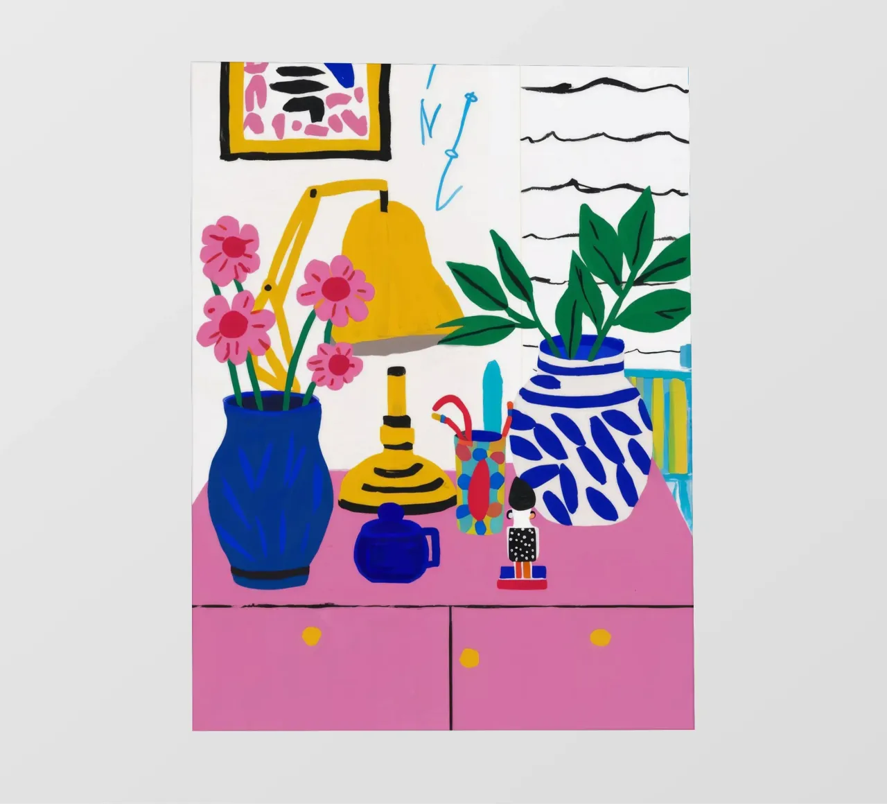 Fiori di gabinetto rosa telo in pvc da Paez Harmony
