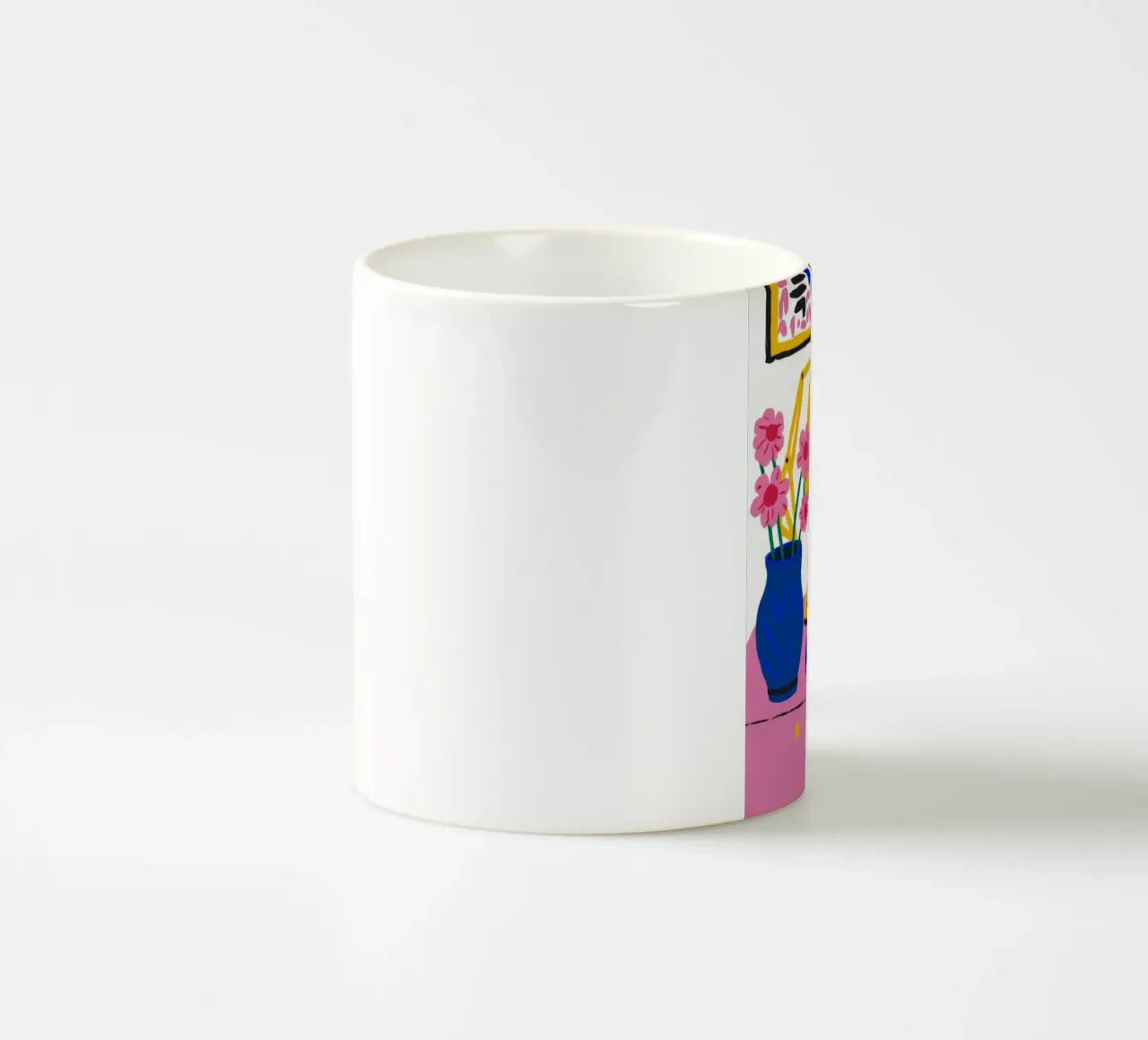 Fiori di gabinetto rosa tazza in ceramica da Paez Harmony