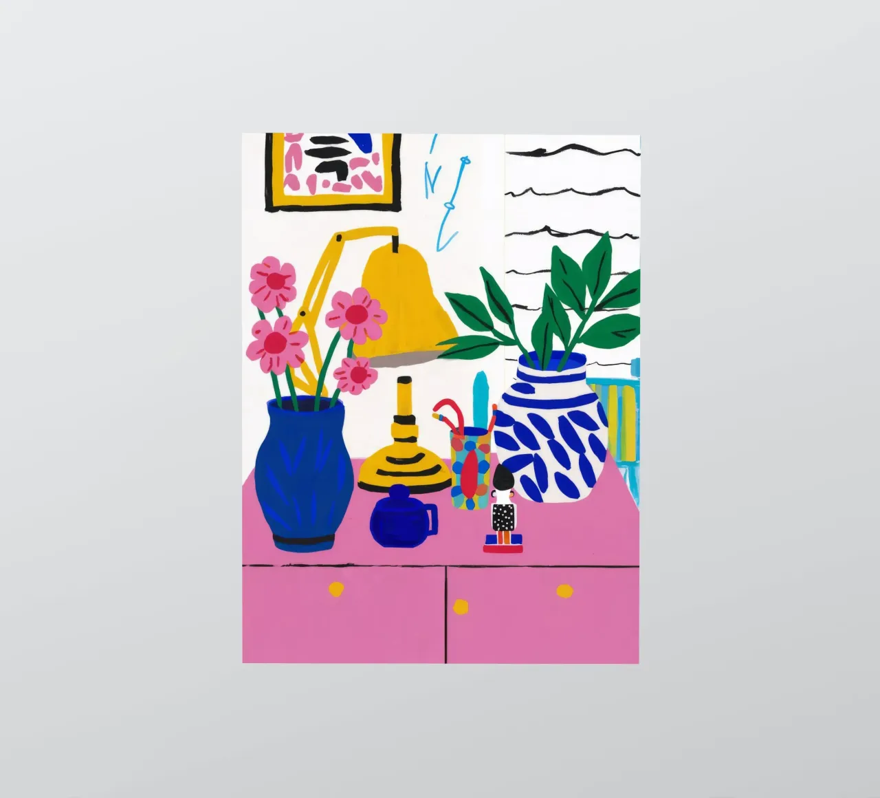 Pink Cabinet Florals sticker by Paez Harmony