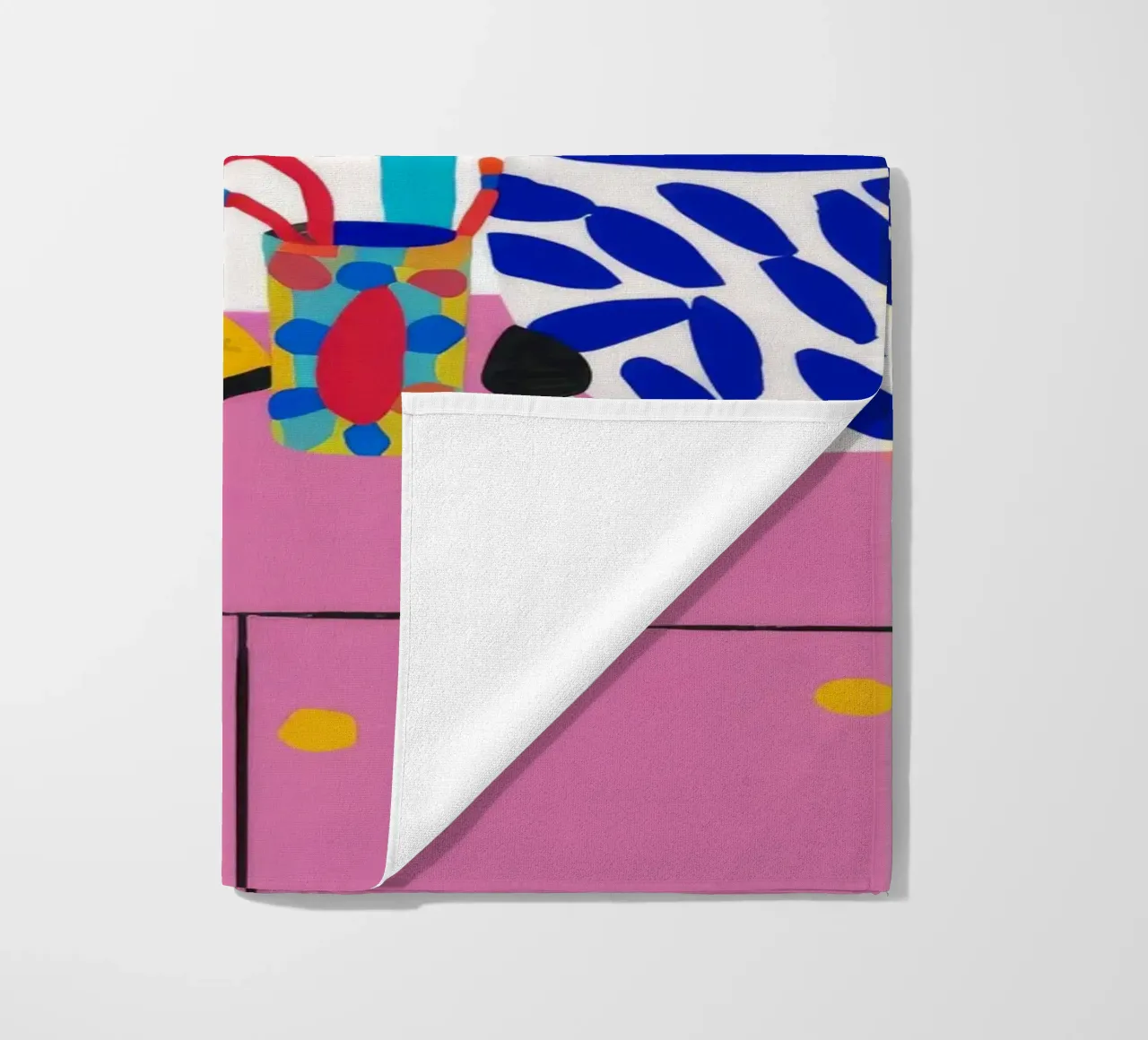 Pink Cabinet Florals beach towel by Paez Harmony