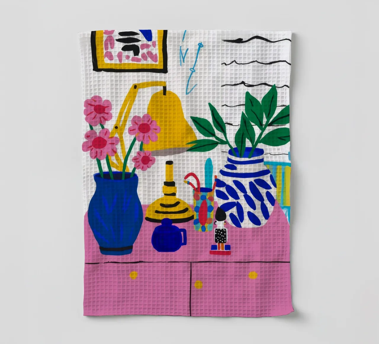 Fiori di gabinetto rosa canovaccio da cucina da Paez Harmony