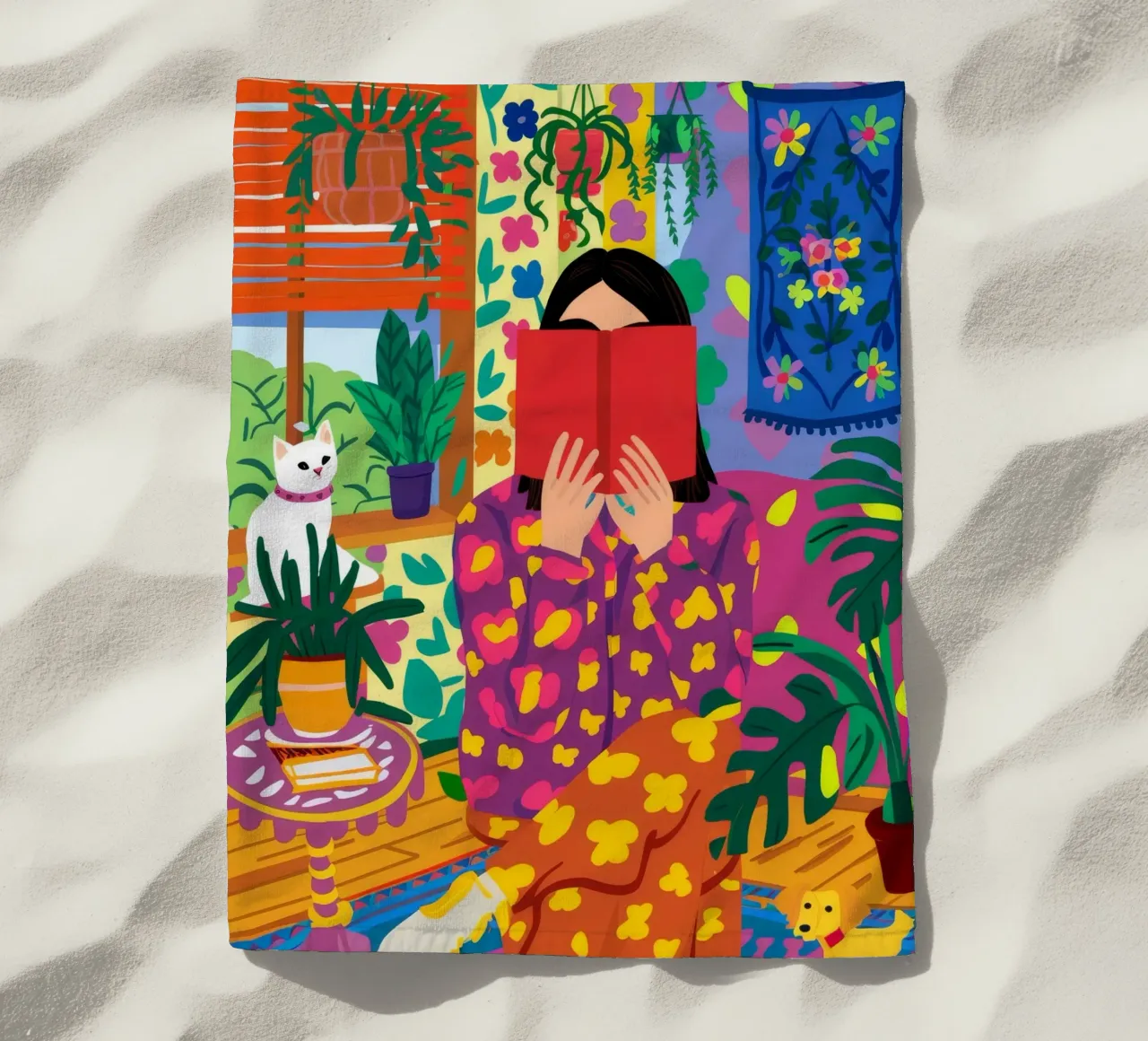 Reading Book Comfort beach towel by Haven Mirage