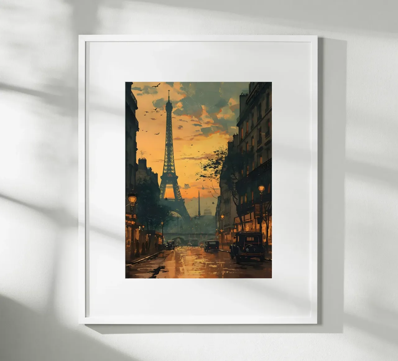 Paris Eiffelturm Sonnenuntergang poster da Vintage Travel Art