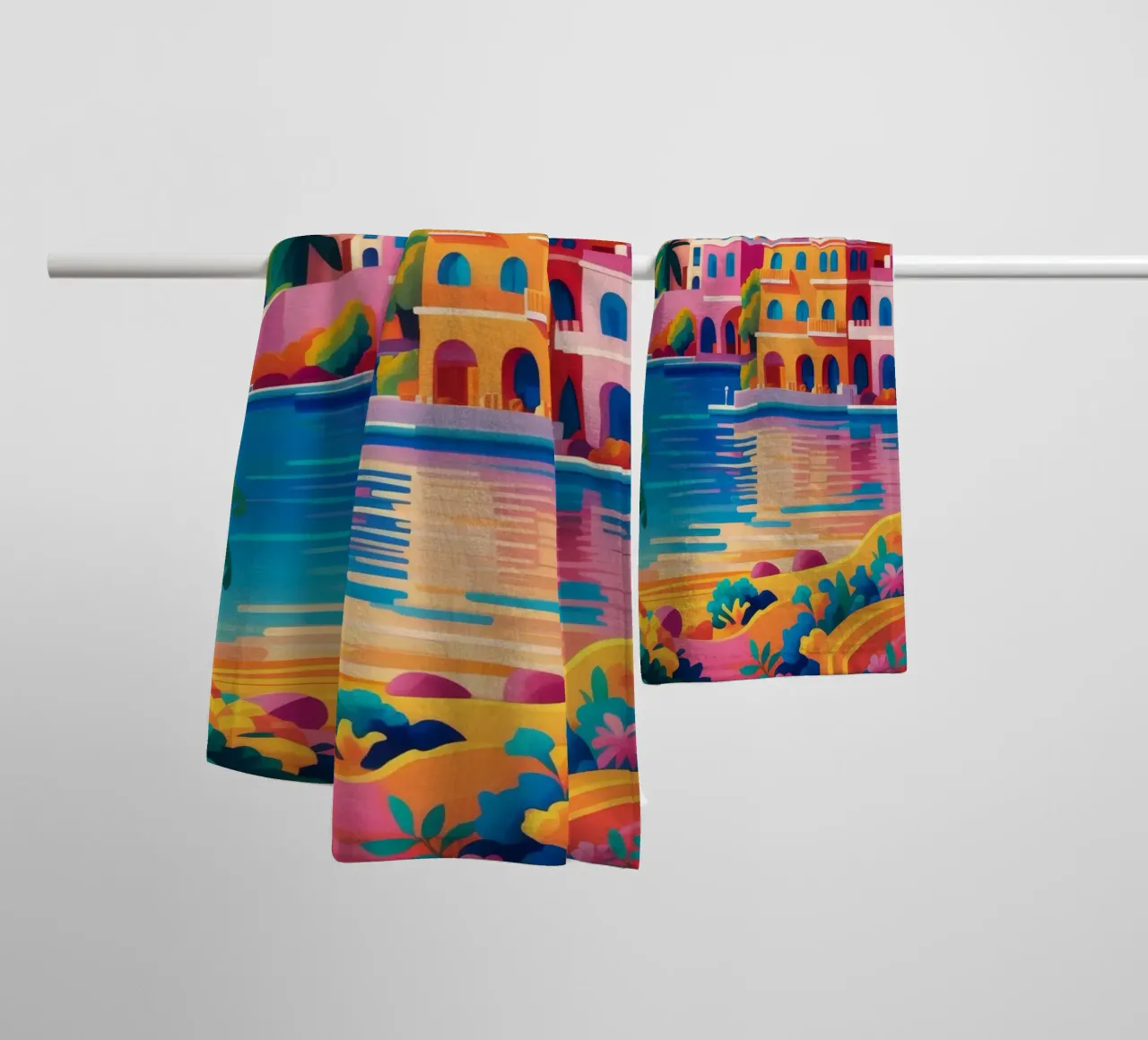 Bay of Reflection towel by Jasper Rune