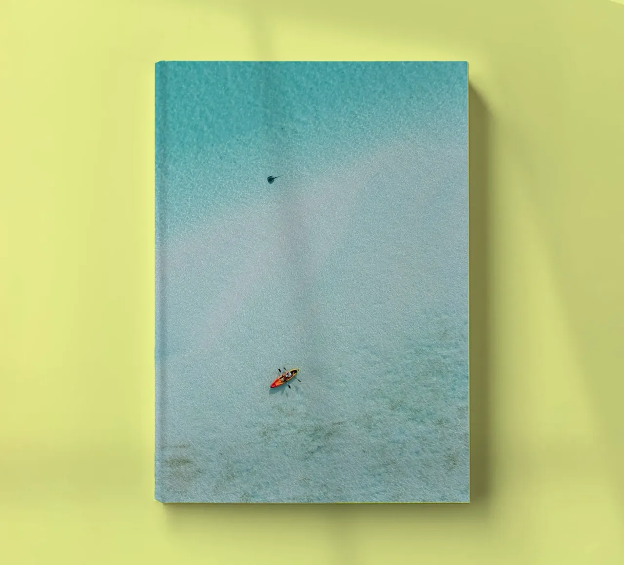 aerial view kayak notebook by Earthly Visions