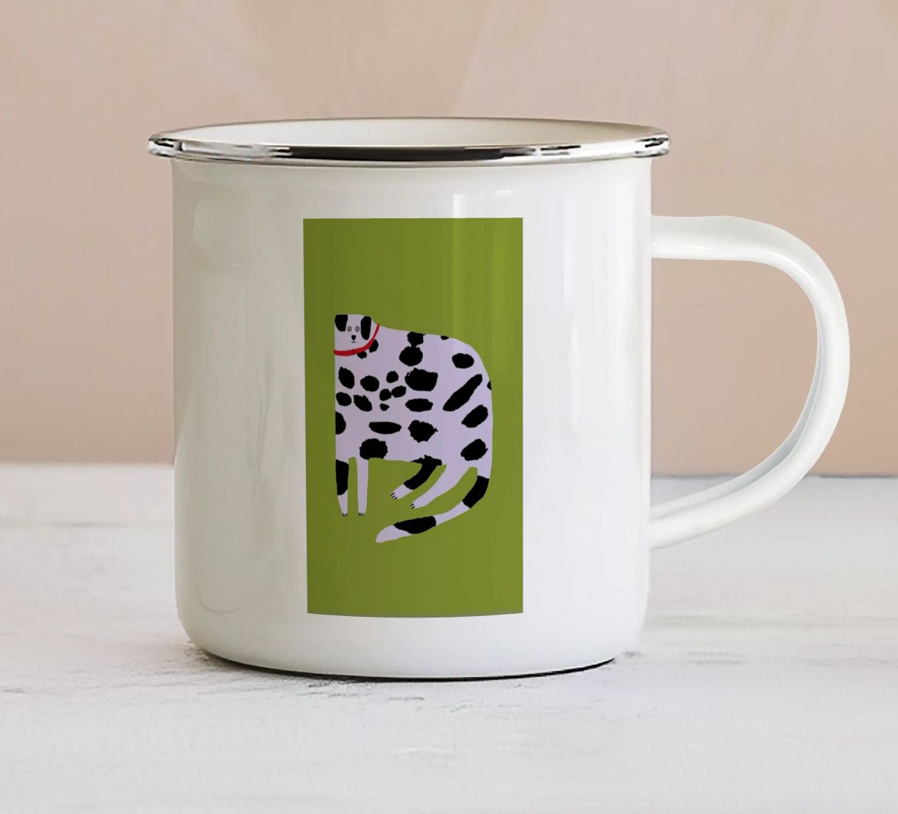 Dalmatian tazza in smalto da Lora O'Callaghan