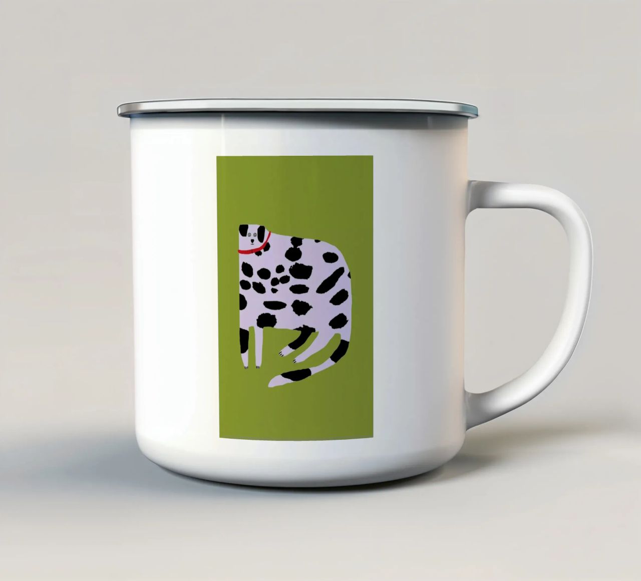 Dalmatian tazza in smalto da Lora O'Callaghan