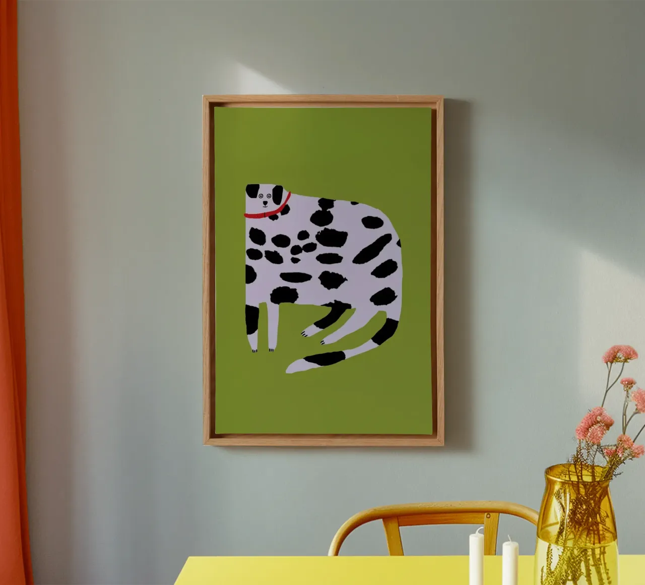 Dalmatian canvas met Baklijst van Lora O'Callaghan