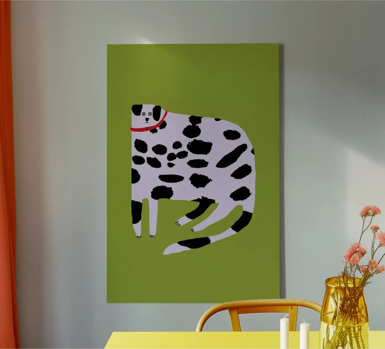 Dalmatian canvas met Baklijst van Lora O'Callaghan