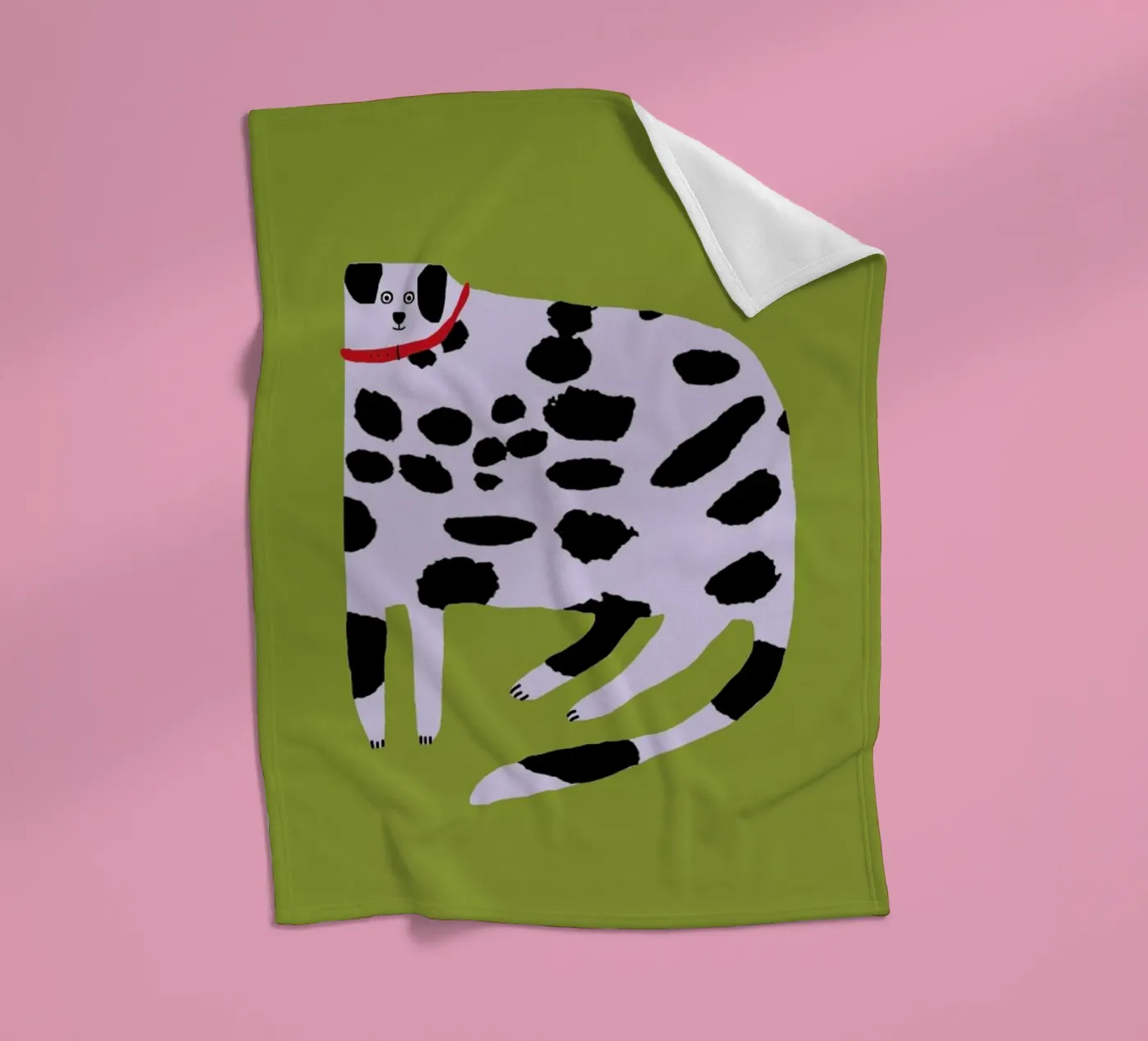 Dalmatian fleece blanket by Siora