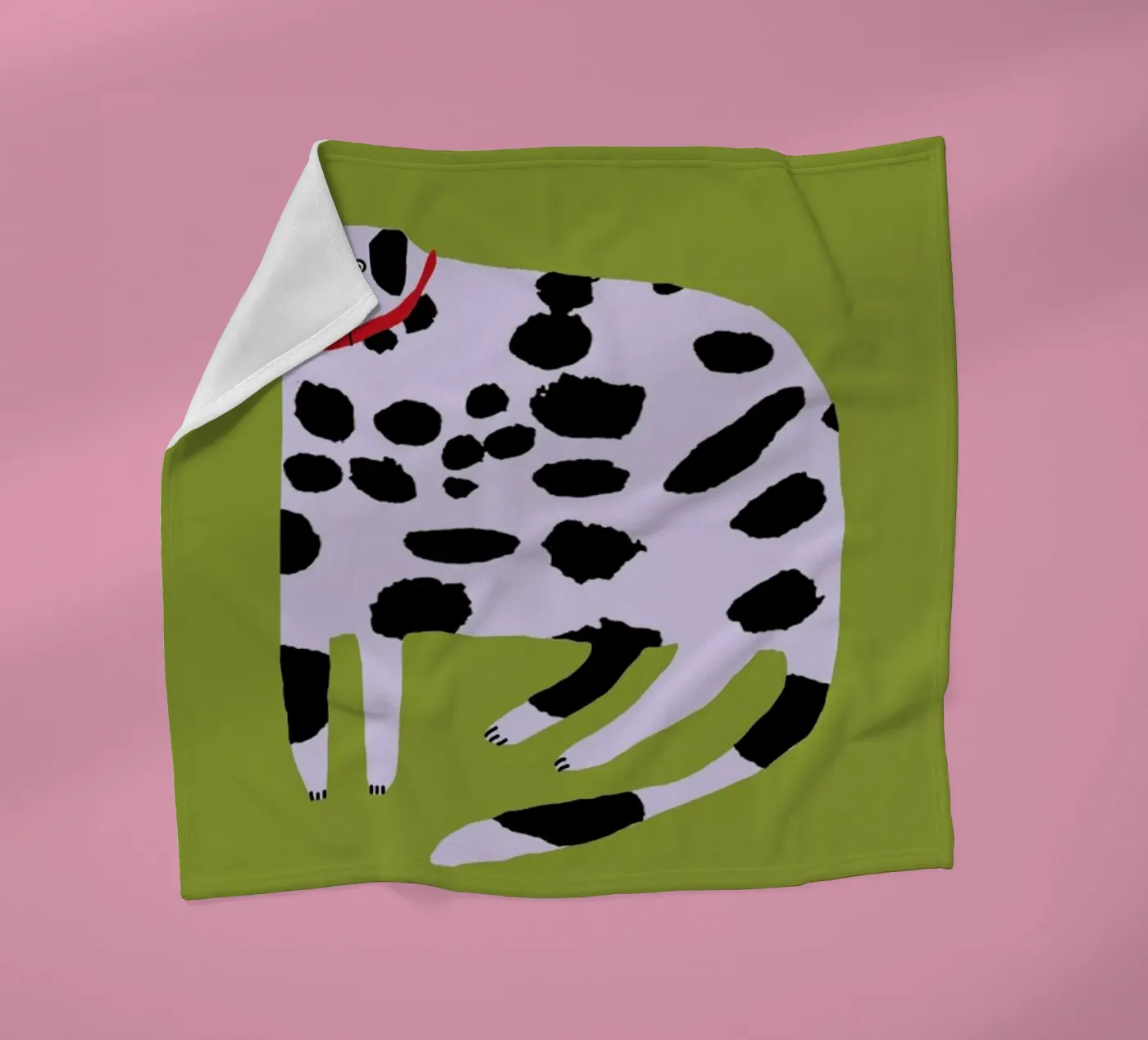Dalmatian fleece blanket by Siora