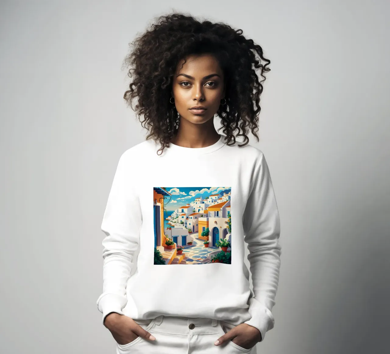 Sueño de verano en Santorini sudadera de Haven Mirage
