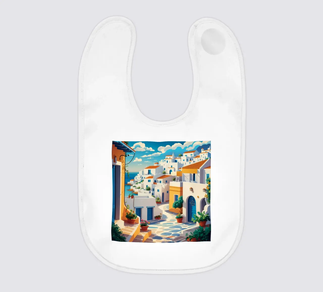Santorini Sommer Traum Babylätzchen von Haven Mirage