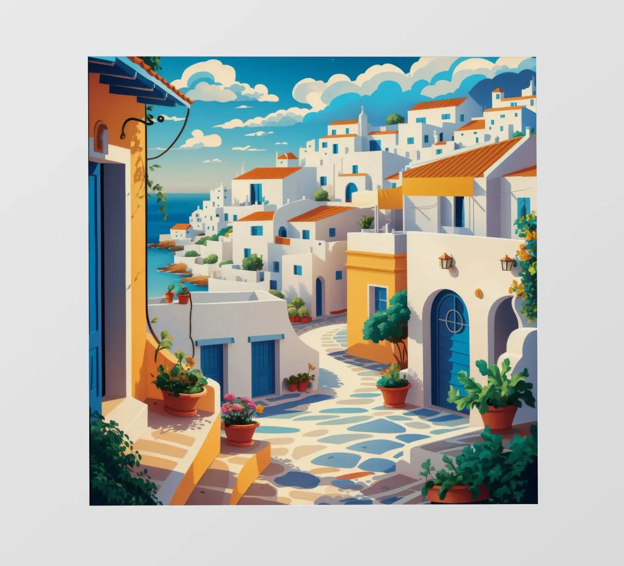 Rêve d'été à Santorin bâche pvc de Haven Mirage