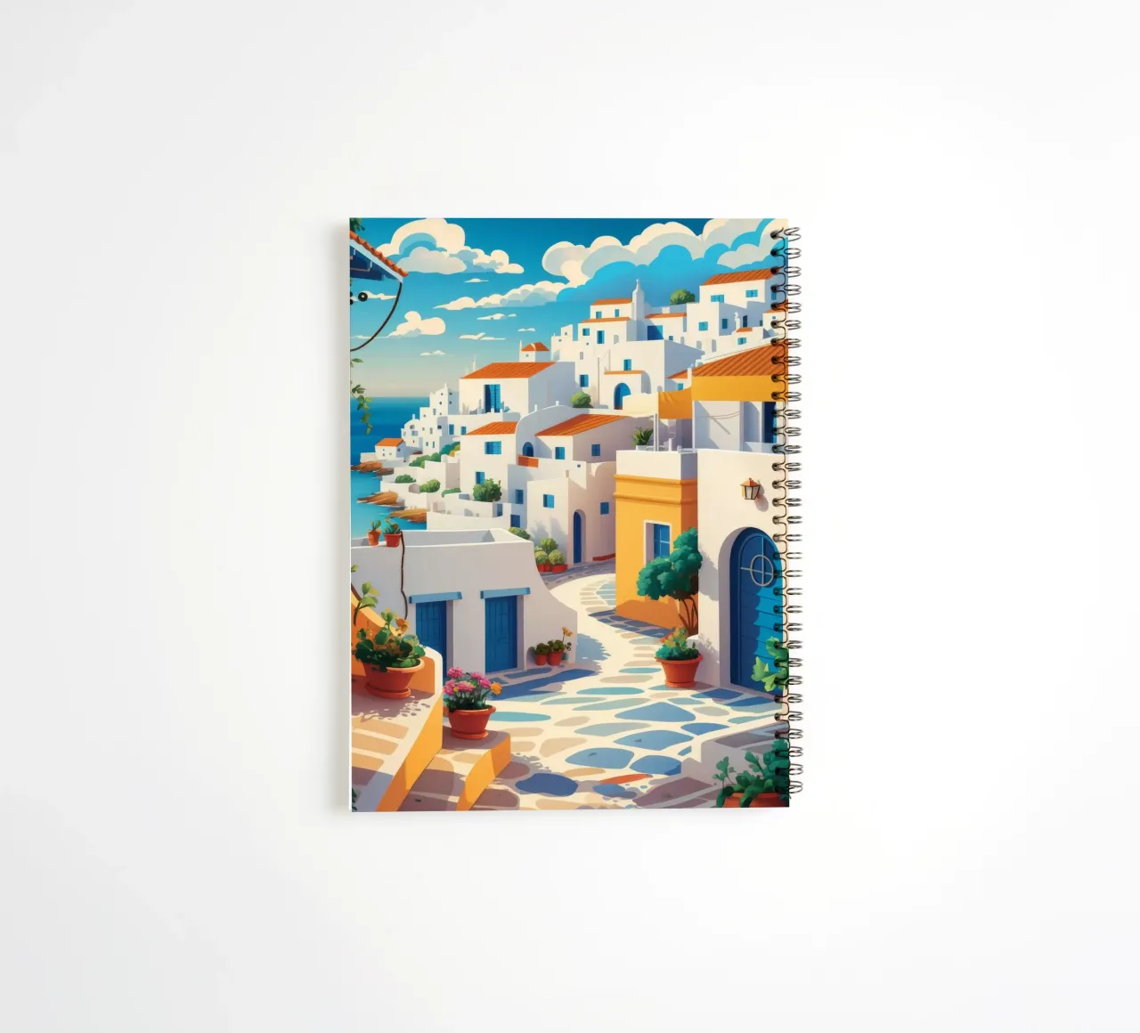 Santorini Summer Dream spiral notebook by Haven Mirage