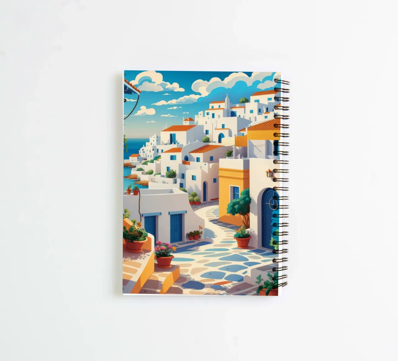 Santorini Summer Dream spiral notebook by Haven Mirage