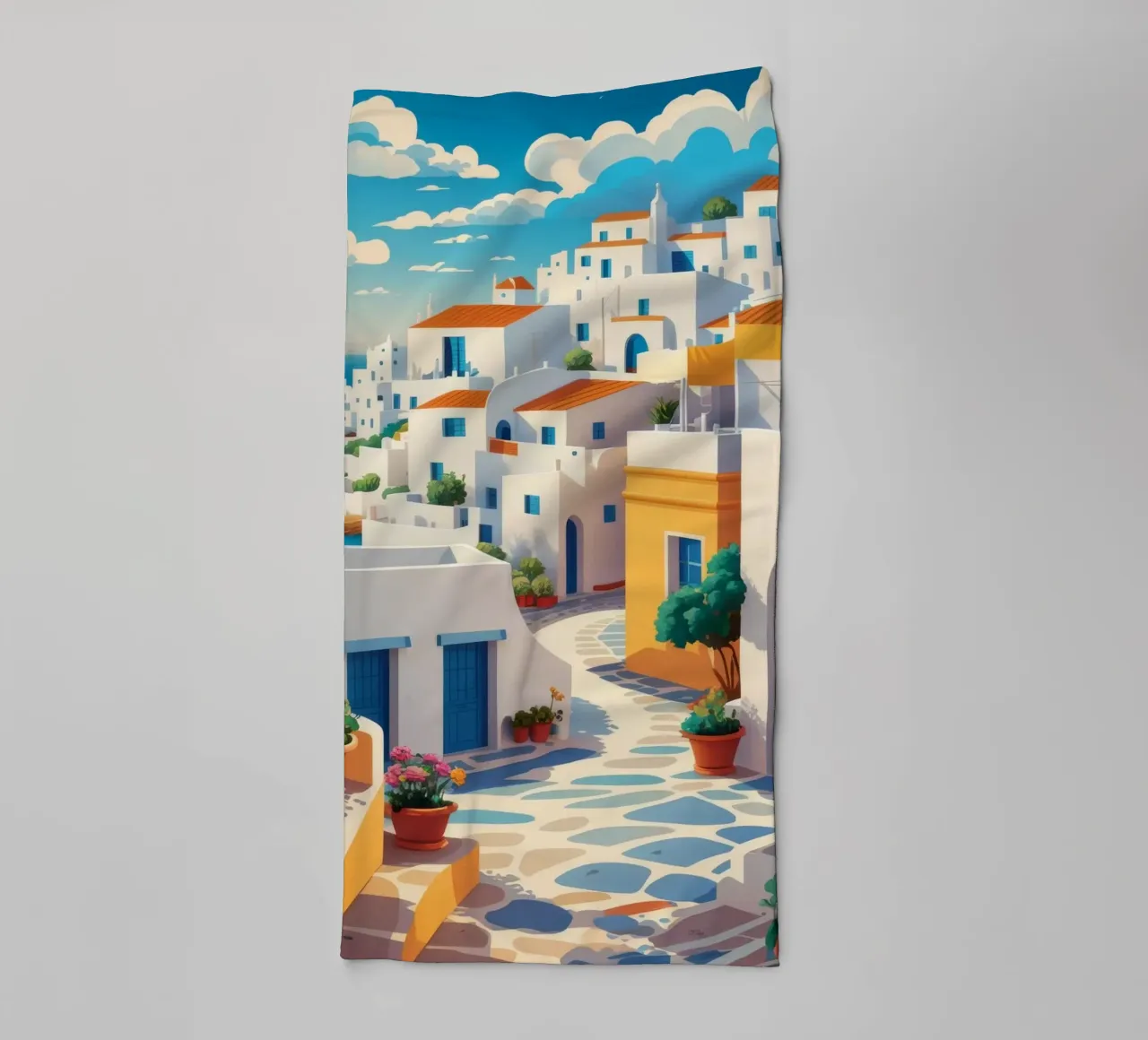 Rêve d'été à Santorin serviette de bain de Haven Mirage